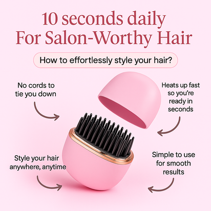 Velora™ Wireless Hair Straightener | Smooth Hair Anytime, Anywhere