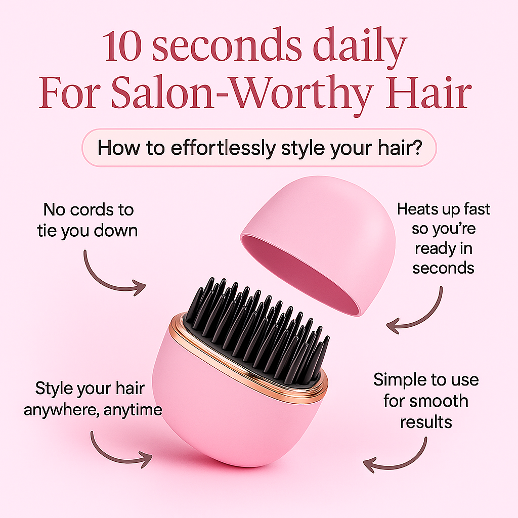 Velora™ Wireless Hair Straightener | Smooth Hair Anytime, Anywhere